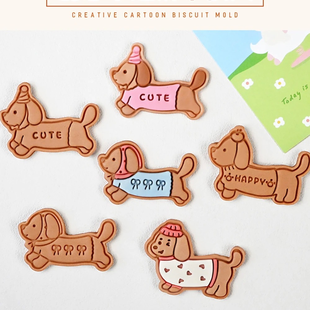 Kitchen Appliances For Baking - Keksausstecher mit Cartoon-Würmchen-Hund-Motiv, Keksform, Küchenbackwerkzeug, DIY-Zubehör
