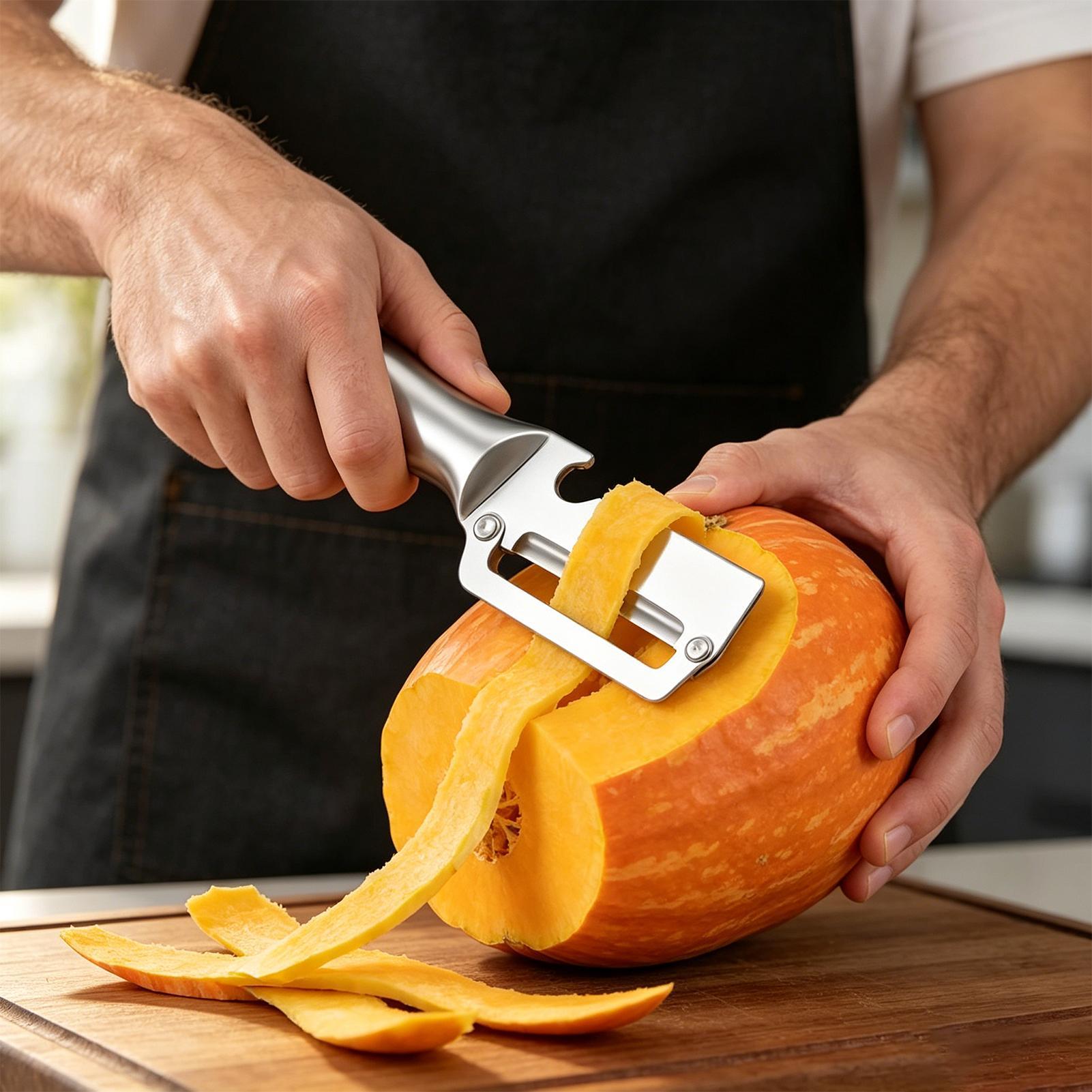 Kitchen Appliances Home - Edelstahl-Schäler, multifunktionaler Edelstahlschaber mit Flaschenöffner, Küchengeräte