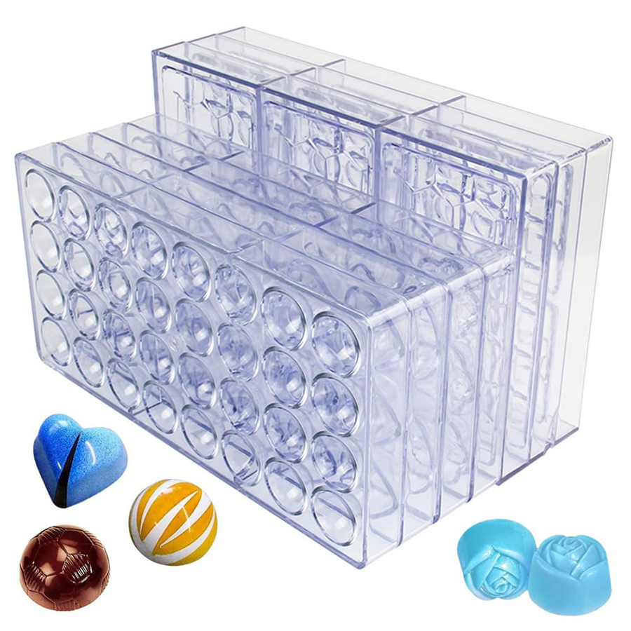 Kitchen Appliances For Baking - 24 Stile verfügbar, Kunststoff-Schokoladenform, kreative Rose,