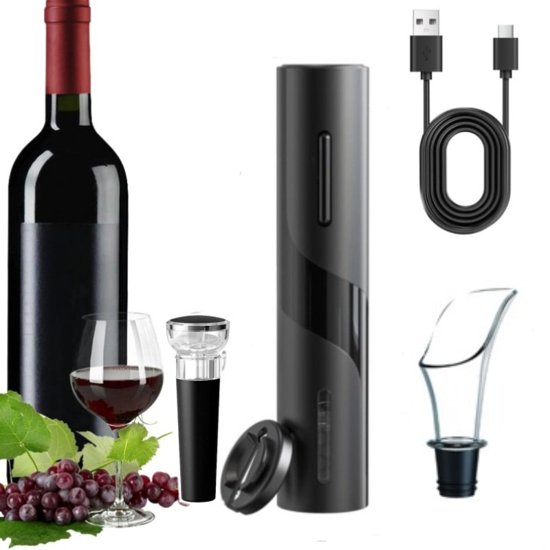 Wine Opener Electric - Wiederaufladbare Multifunktions Elektrische Automatische Korkenzieher Wein