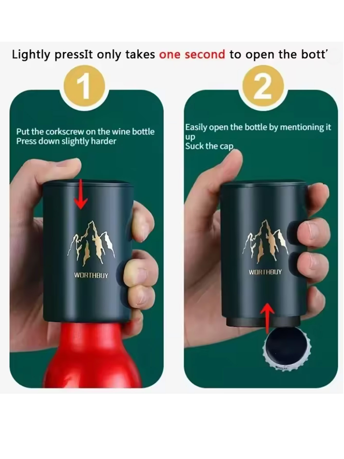 Wine Opener Electric - 1Pcs Automatische Bier Flasche Opener Edelstahl
