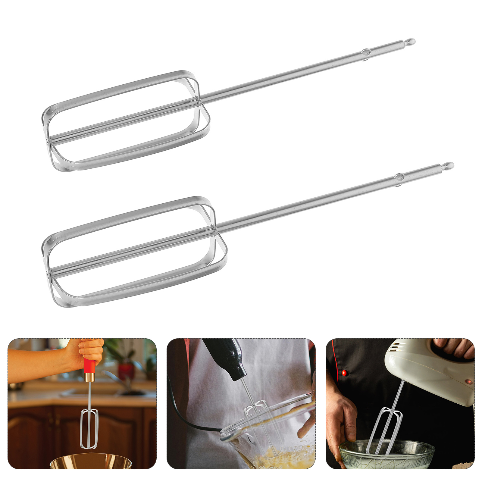 Kitchen Appliances Electronics - 2-teilige Handmixer-Aufsätze aus Edelstahl, Rührbesen, Handmixer-Rührbesen-Aufsätze,