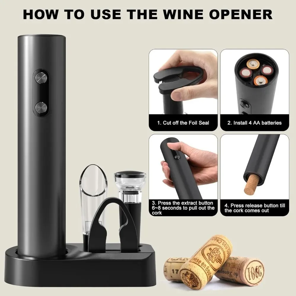 Elektrisches Weinöffner-Set, e – Wine Opener Electric Bewertung und Preis