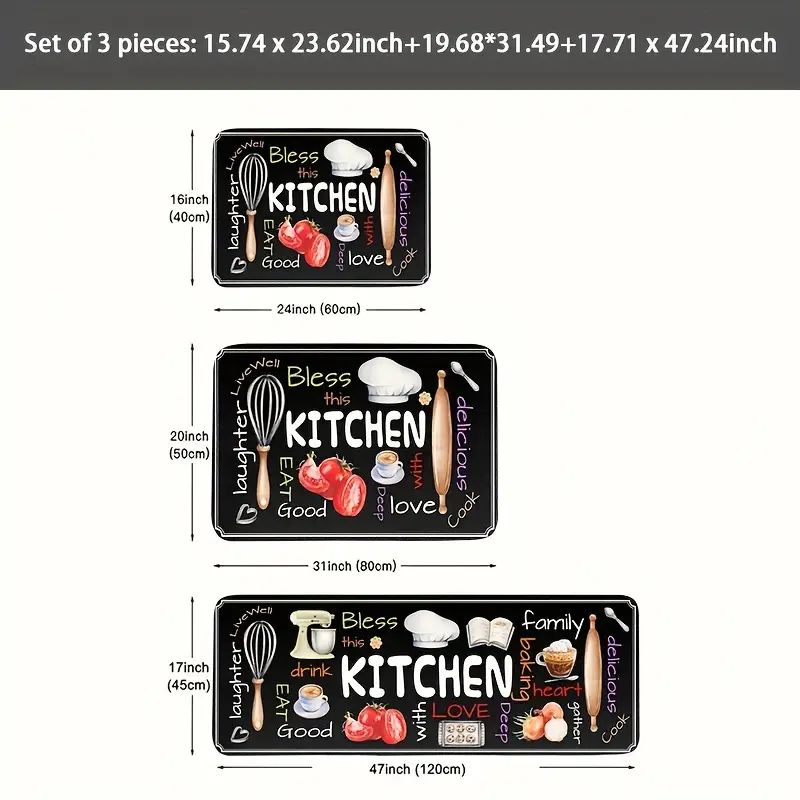 VIKAMA 2/3-teilige Bodenmatte  – Kitchen Appliances Made In Usa Bewertung und Preis