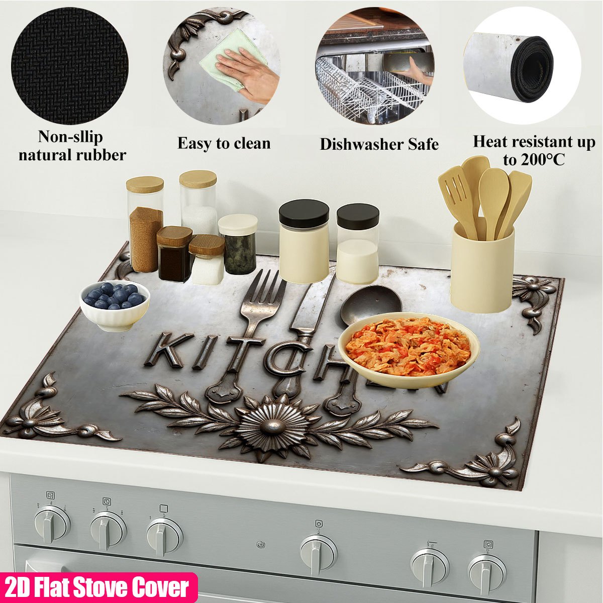 Robuste Metall-Kochfeldabdecku – Kitchen Appliances Electric Stove Bewertung und Preis